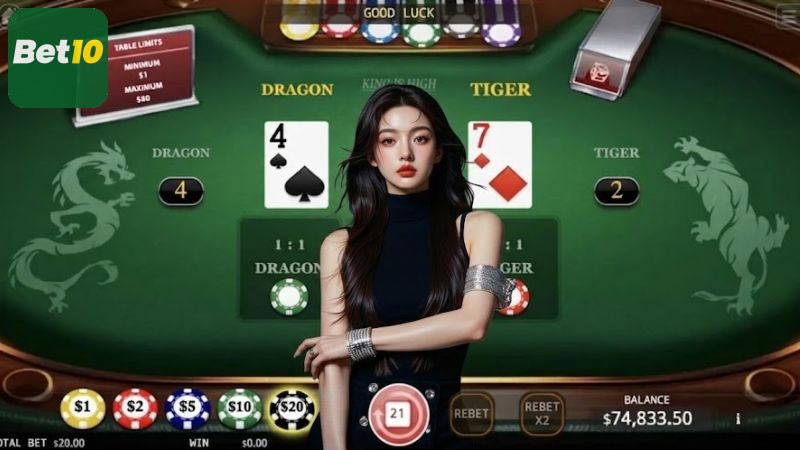 Dragon Tiger no Bet10 - Regras, Jogabilidade e Bônus